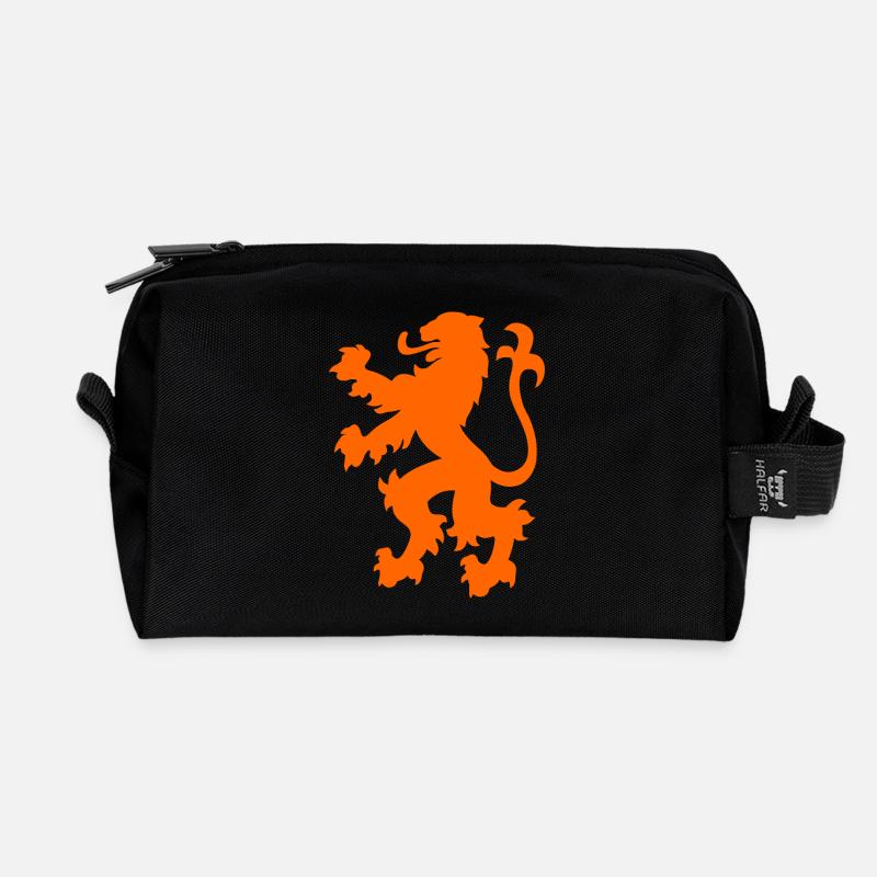 holland wappen orange löwe - Recycelte Kulturtasche - Schwarz
