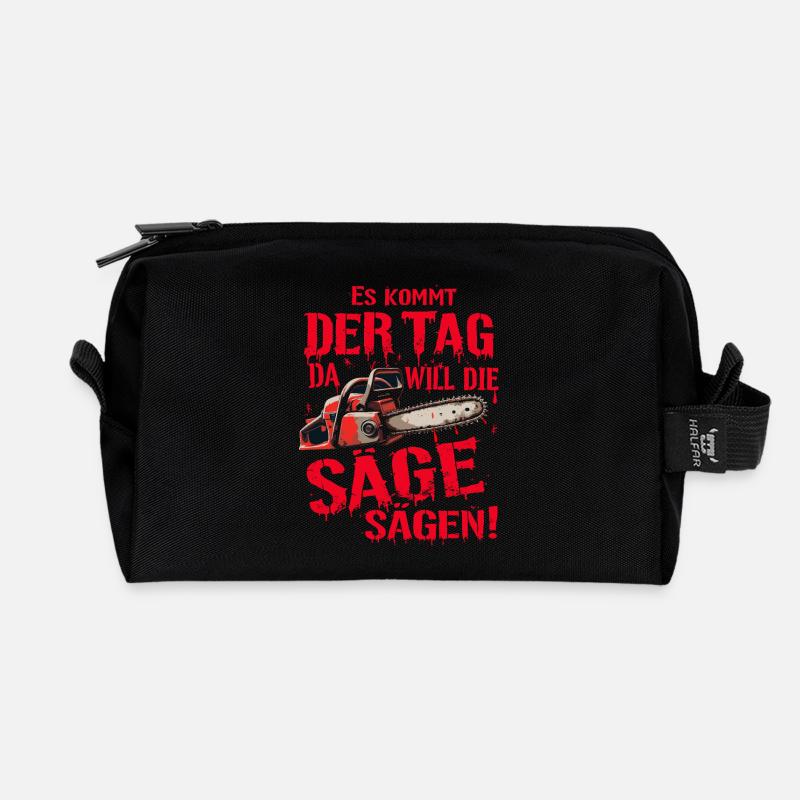 Halloween SĂ€ge Ruhrpott Ruhrgebiet Shirt - Recycelte Kulturtasche - Schwarz