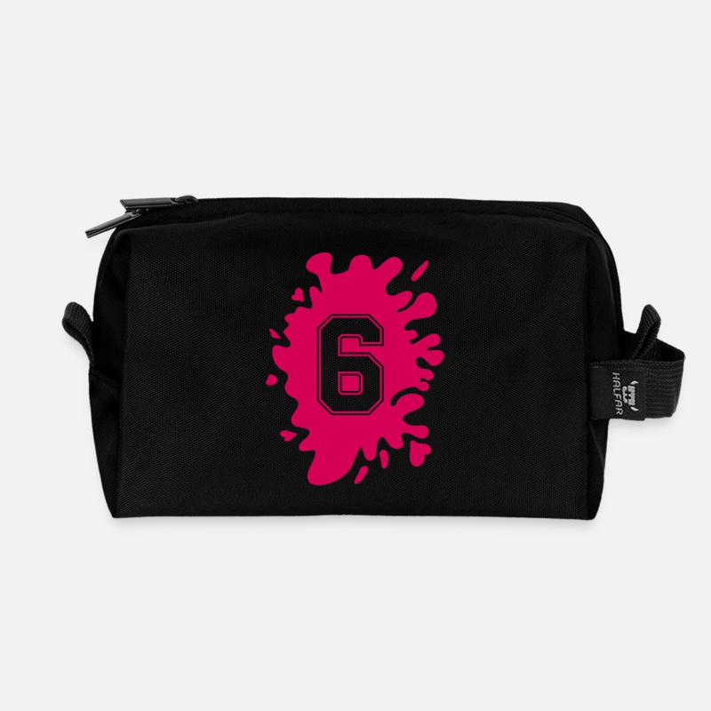 klecks 6 - Recycelte Kulturtasche - Schwarz