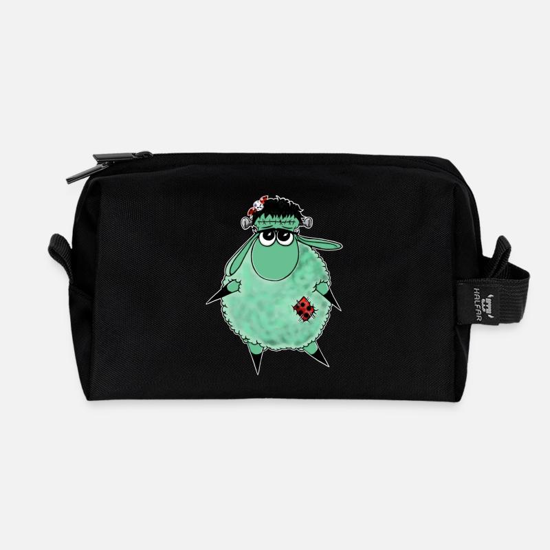 Wolly Sheepling Halloween Monster - Recycelte Kulturtasche - Schwarz