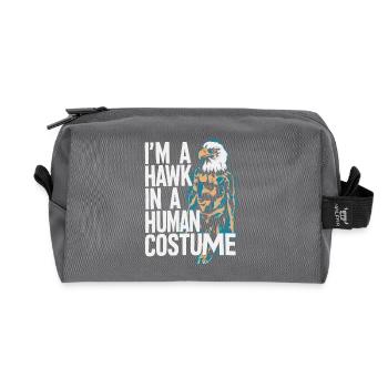 Libre comme un faucon dans un costume humain - Trousse de toilette en tissu recyclé - anthracite - Devant