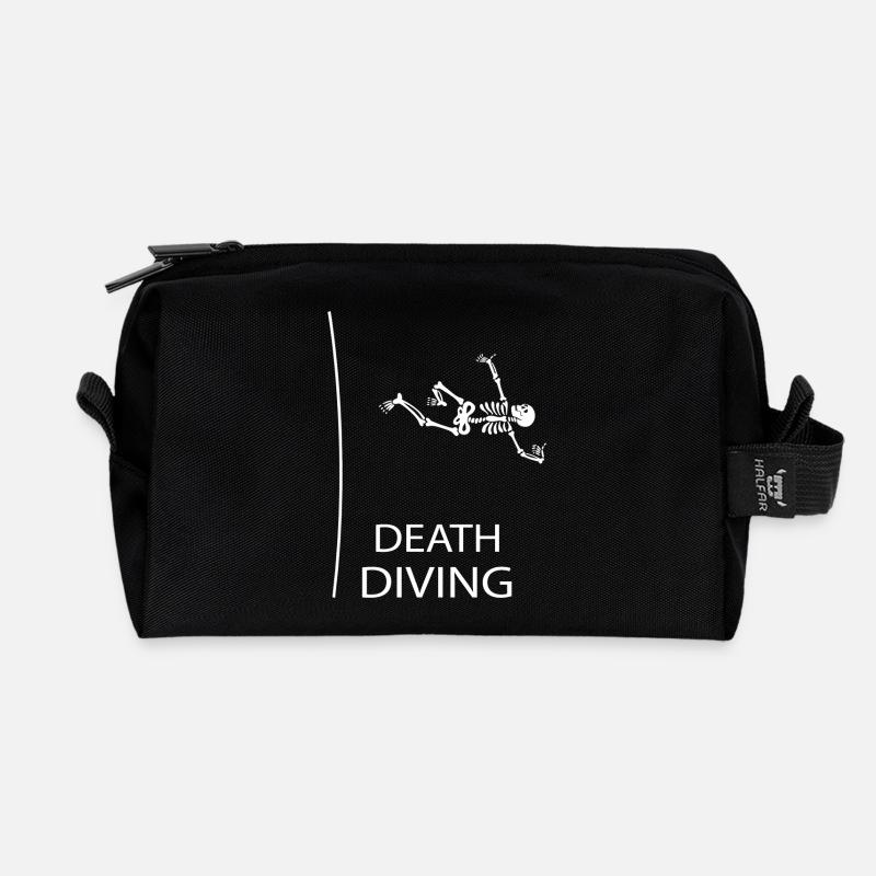 Klippenspringer death-diving dods Kunstspringen - Recycelte Kulturtasche - Schwarz