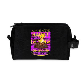 Caca de canard ! - Trousse de toilette en tissu recyclé - noir - Devant