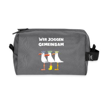 Diriger mon groupe de course me rend heureux - Trousse de toilette en tissu recyclé - anthracite - Devant