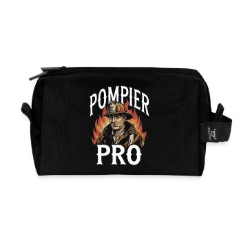 Pompier Pro - Trousse de toilette en tissu recyclé - noir - Devant