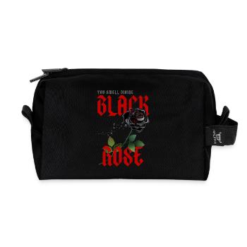 Divine Black Rose - Recycled Toiletry Zip Bag - black - Front
