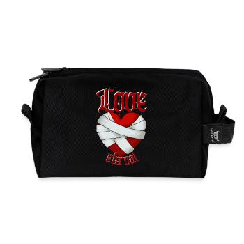 Love Eternal - Recycled Toiletry Zip Bag - black - Front