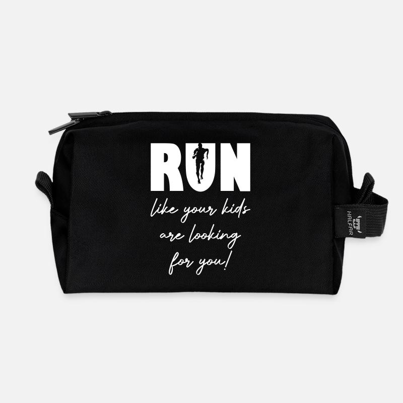 Running - Recycelte Kulturtasche - Schwarz