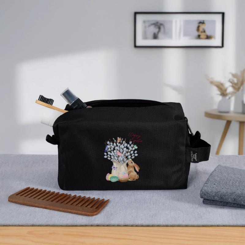 Happy Easter - Willow with Easter Eggs Recycled Toiletry Zip Bag