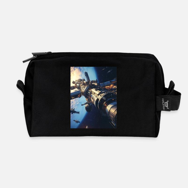 Perdu dans l’espace 1 3 - Trousse de toilette en tissu recyclé - noir
