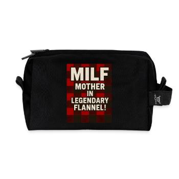 Mère En Flanelle Légendaire | Grunge des années 90 Mère - Trousse de toilette en tissu recyclé - noir - Devant