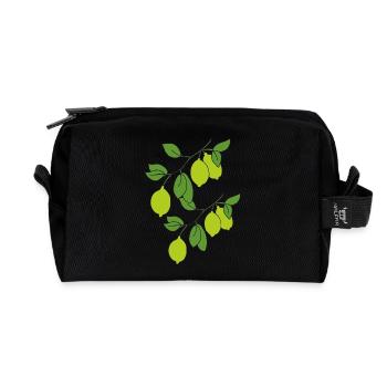 limetten zweige - Recycelte Kulturtasche - Schwarz - Vorne