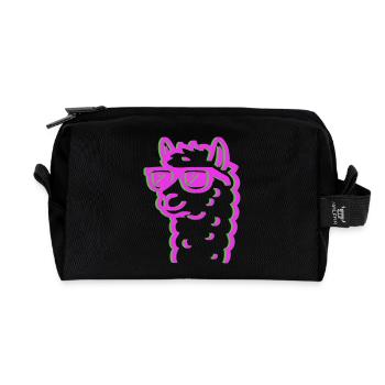 Lunettes de soleil Lama - Trousse de toilette en tissu recyclé - noir - Devant