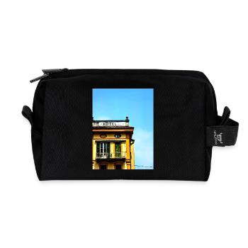 Hotel 50er - Recycelte Kulturtasche - Schwarz - Vorne