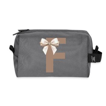 Buchstabe F Knoten - Recycelte Kulturtasche - Anthrazit - Vorne