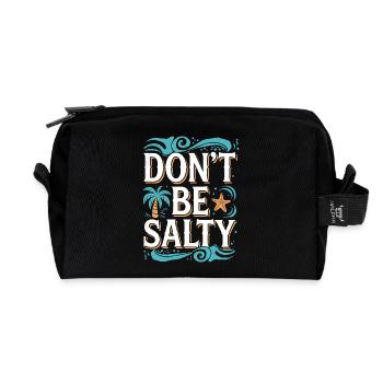 L’ambiance de la plage ne soit pas salée Design - Trousse de toilette en tissu recyclé - noir - Devant