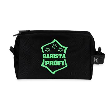 Cadeau pour Barista - Trousse de toilette en tissu recyclé - noir - Devant