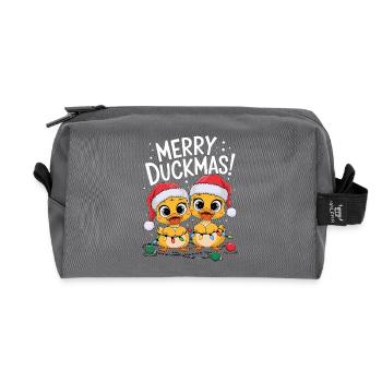 Ente Weihnachtspullover Enten Weihnachten Duckmas - Recycelte Kulturtasche - Anthrazit - Vorne