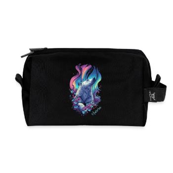 Aurora Bear - Recycled Toiletry Zip Bag - black - Front