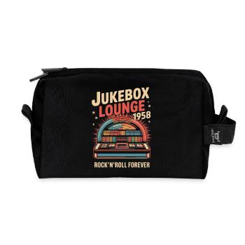 Vintage Musik Werbung - Recycelte Kulturtasche - Schwarz - Vorne