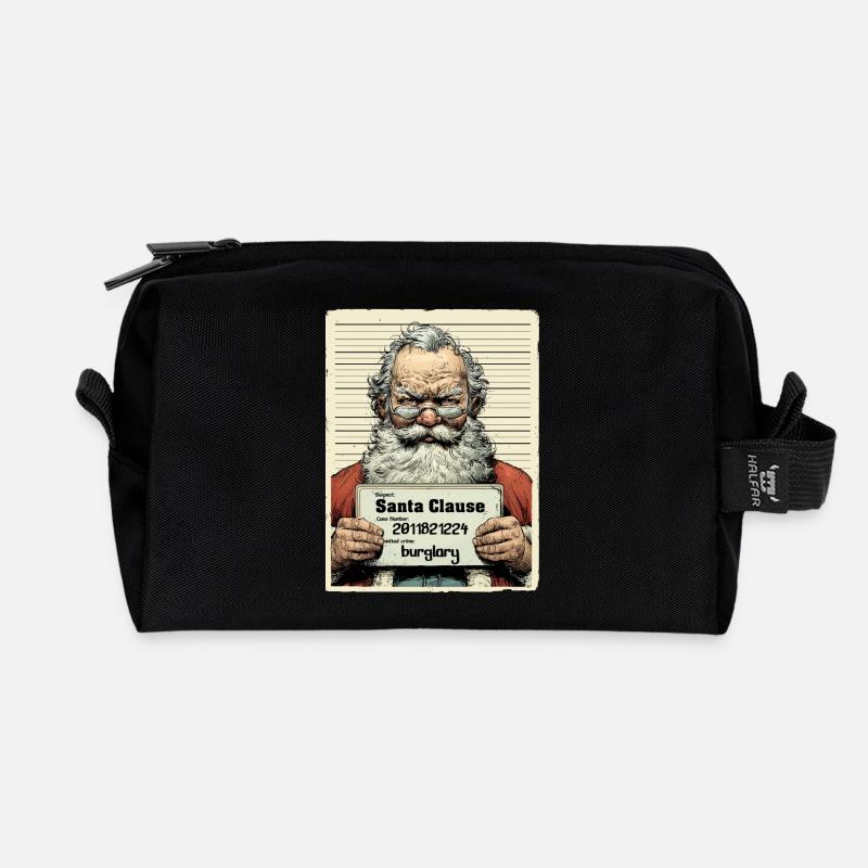 Santa Verhaftet - Recycelte Kulturtasche - Schwarz