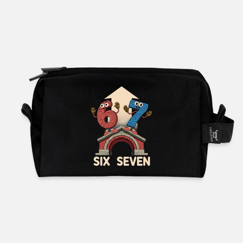 67 Six Seven 6-7 – Aura Points Kids Gaming - Recycelte Kulturtasche - Schwarz