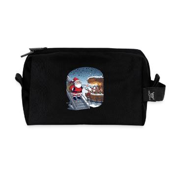 Reindeer out - Recycled Toiletry Zip Bag - black - Front