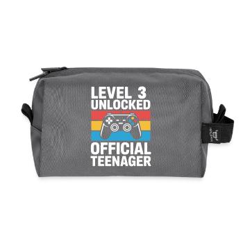 Level 3 Freigeschaltetes Gamer-T-Shirt - Recycelte Kulturtasche - Anthrazit - Vorne