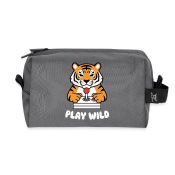 Tiger Arcade Play Wild - Recycelte Kulturtasche - Anthrazit - Vorne