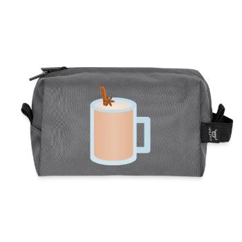 Chai Latte Becher Illustration - Recycelte Kulturtasche - Anthrazit - Vorne