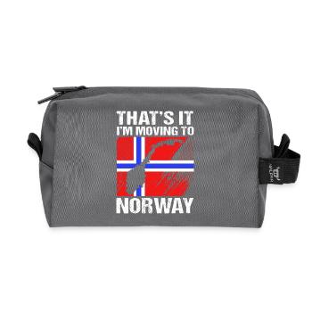 Norvégie : Oslo, Scandinavie, Norvège - Trousse de toilette en tissu recyclé - anthracite - Devant