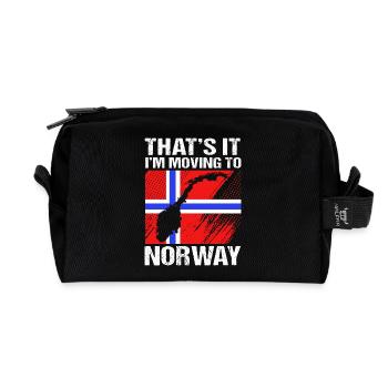 Norweger Oslo Skandinavien Norwegen - Recycelte Kulturtasche - Schwarz - Vorne