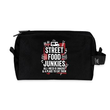 Streetfood Junkies Snackparadies - Recycelte Kulturtasche - Schwarz - Vorne