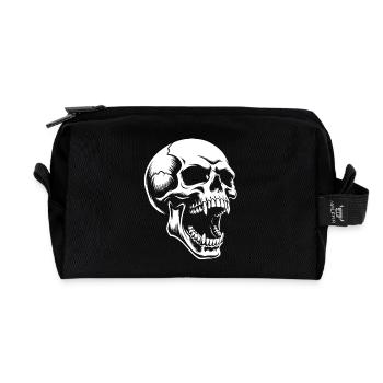 Screaming Skull - Recycled Toiletry Zip Bag - black - Front