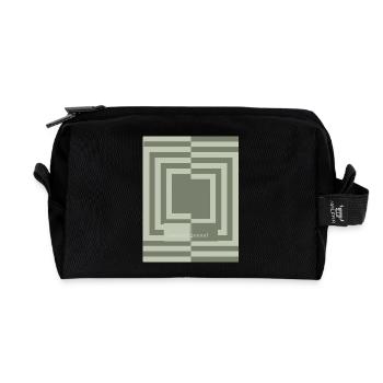 Common ground minimal geometric harmony - Recycelte Kulturtasche - Schwarz - Vorne