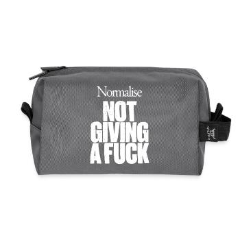 Normalise not giving a fuck - Recycelte Kulturtasche - Anthrazit - Vorne