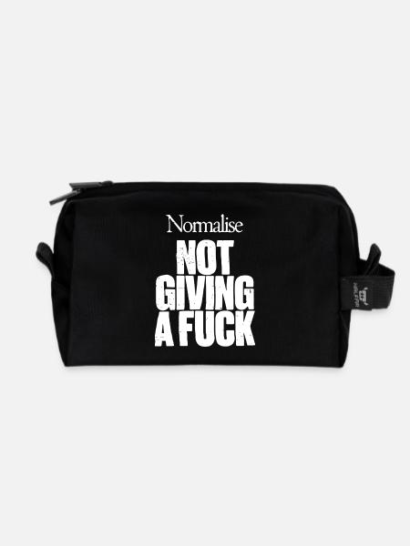 Normalisez le fait de ne pas s’en soucier - Trousse de toilette en tissu recyclé - noir