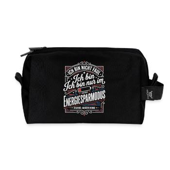 I'm in power saving mode - Recycled Toiletry Zip Bag - black - Front