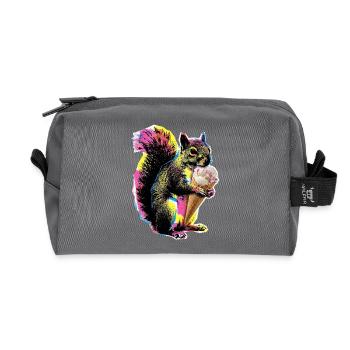 Eichhörnchen Eis - Recycled Toiletry Zip Bag - anthracite - Front