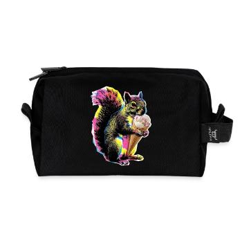 Eichhörnchen Eis - Recycled Toiletry Zip Bag - black - Front