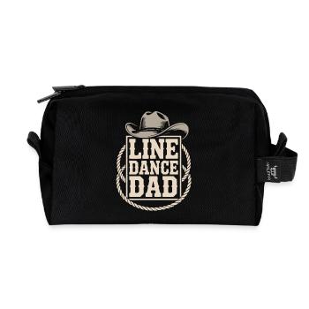 Line Dance Dad Cowboy Look - Recycled Toiletry Zip Bag - black - Front