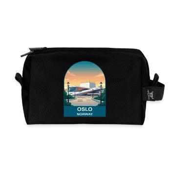 Oslo, Norwegen Vintage-Reiseplakat-Kunst - Recycelte Kulturtasche - Schwarz - Vorne