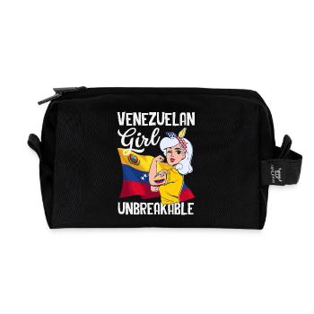 Drapeau du Venezuela Fierté & Maison Venezuela - Trousse de toilette en tissu recyclé - noir - Devant