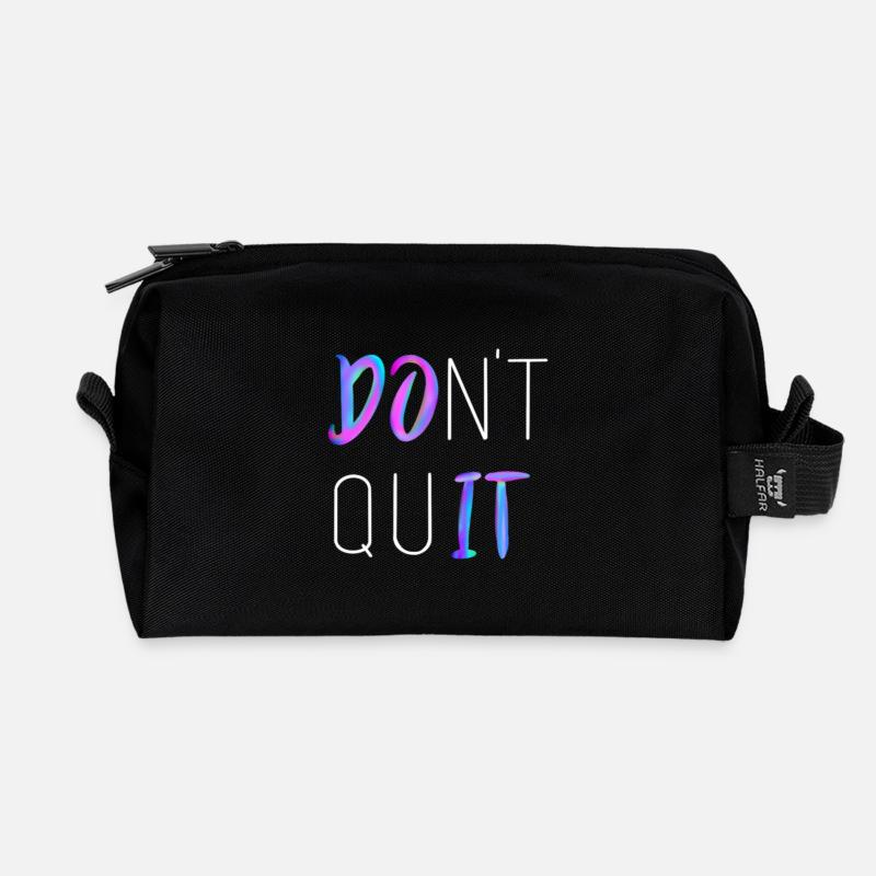 Don't Quit - Recycelte Kulturtasche - Schwarz