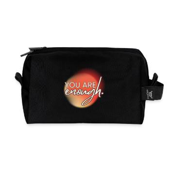 You're Enough - Recycled Toiletry Zip Bag - black - Front