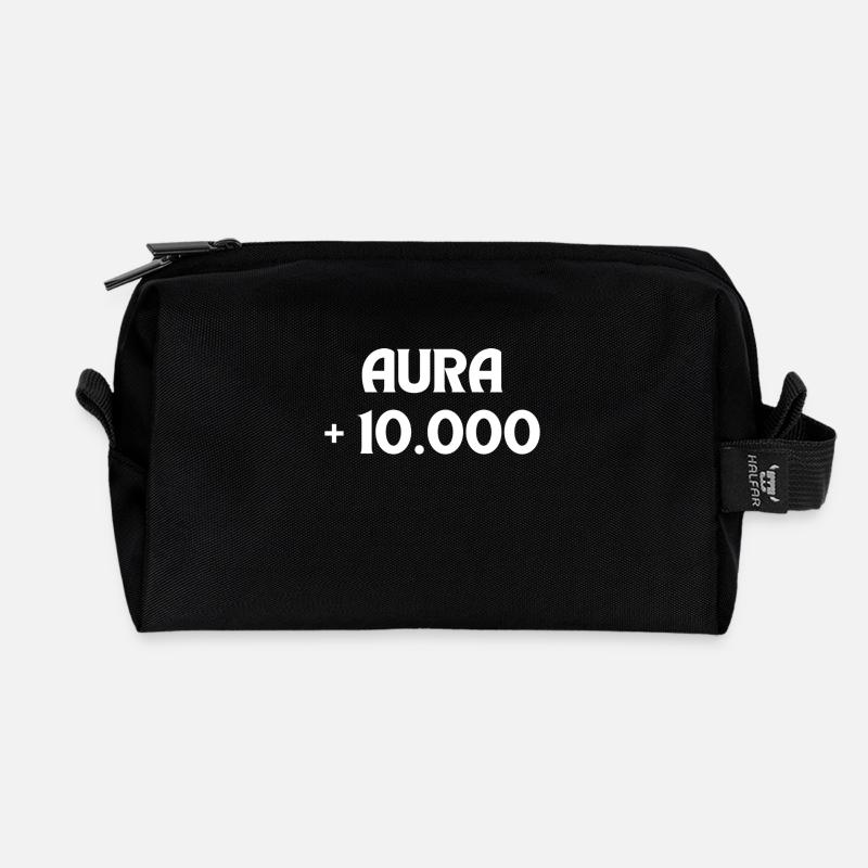 AURA + 10000 - Recycelte Kulturtasche - Schwarz