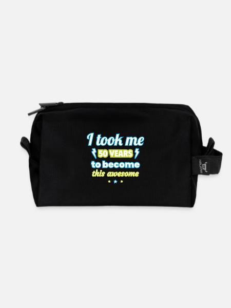 Geschenk zum Geburtstag,50 Jahre, 50. Geburtstag - Recycelte Kulturtasche - Schwarz