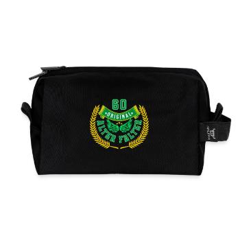 Alter Falter 60. Geburtstag lustiges Geschenk - Recycelte Kulturtasche - Schwarz - Vorne
