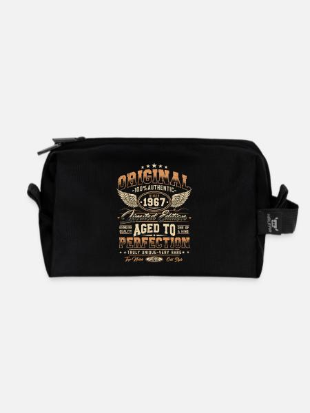 Original 1967 Jahrgang geboren Geburtstag Geschenk - Recycelte Kulturtasche - Schwarz