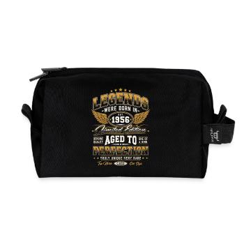 1956 Vintage Born Legends Cadeau d’anniversaire - Trousse de toilette en tissu recyclé - noir - Devant